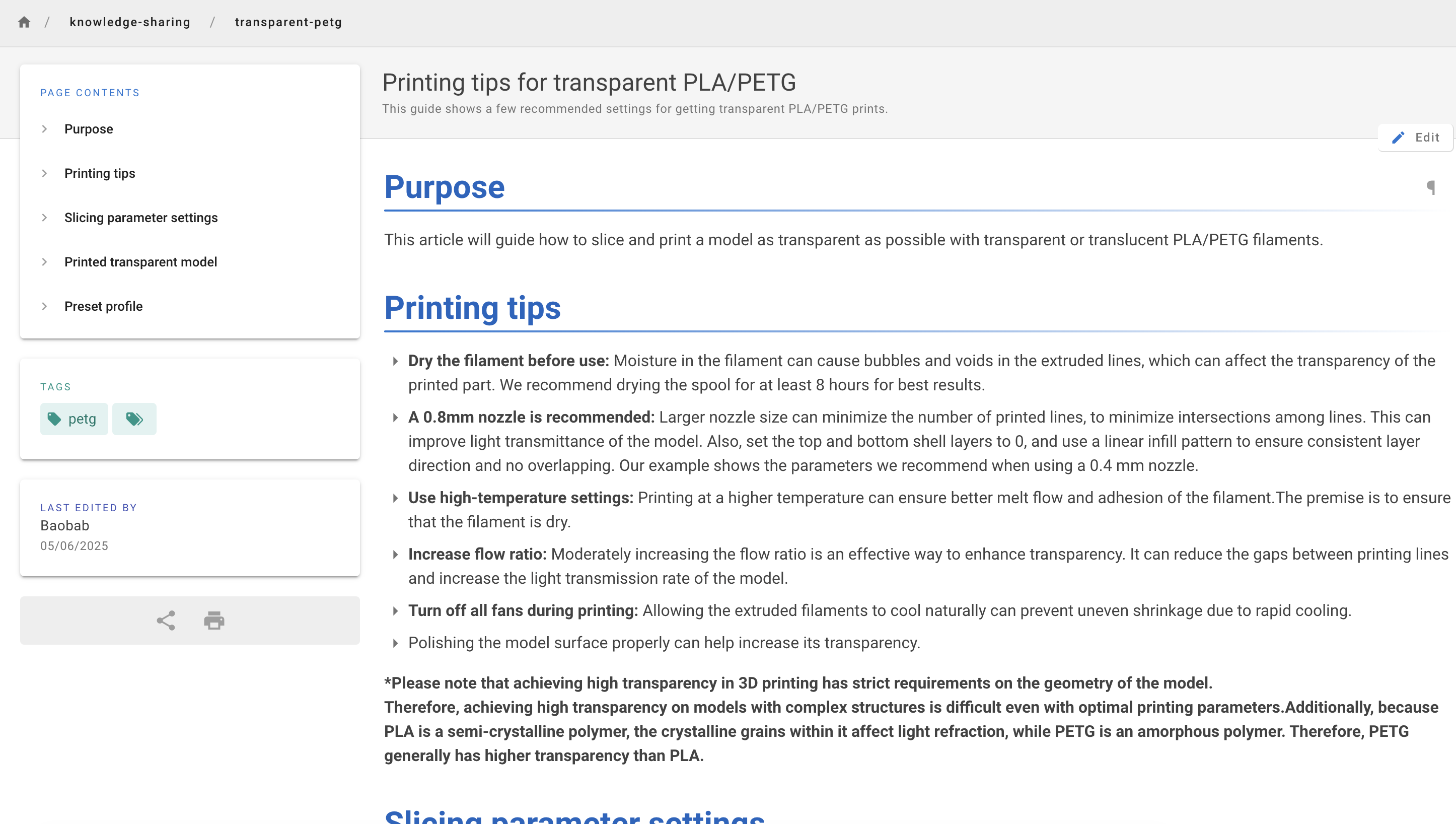 After seeing the results of the first translucent PETG print, I decided to do some more research into the material to see what caused the issues. Bambu Lab Wiki page was incredibly helpful and it turns out that the issues were caused by moisture in the filament and non-optimized print settings.